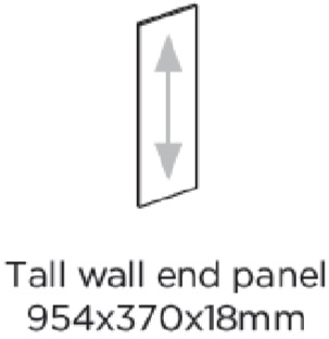 TALL WALL END PANEL 954X370MM - BELSAY